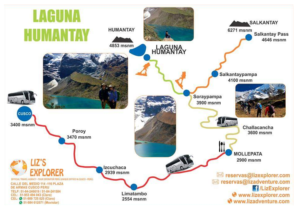 mapa laguna humantay